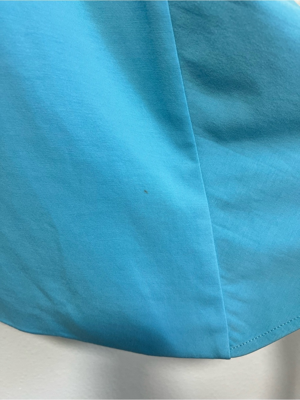 Fehaute Light Blue Elegant Sleevless Midi A-line Dress with Waist Twist - Picture 7 of 10